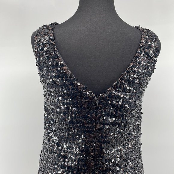 Marchesa Notte LBD Little Black Dress Sequins Mini Dress Party Standout Sz 2 - Picture 14 of 16
